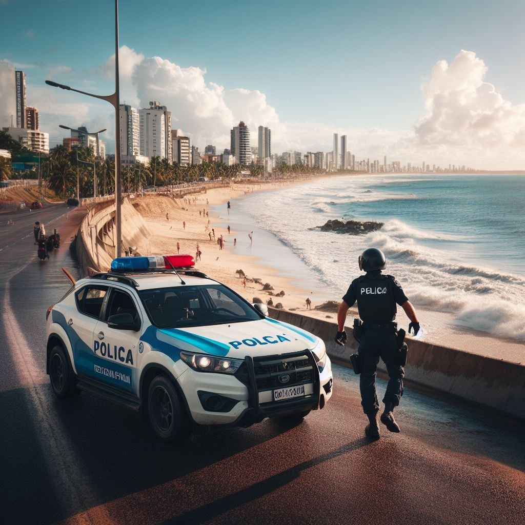 Delegado em dia de serviço em Recife.
